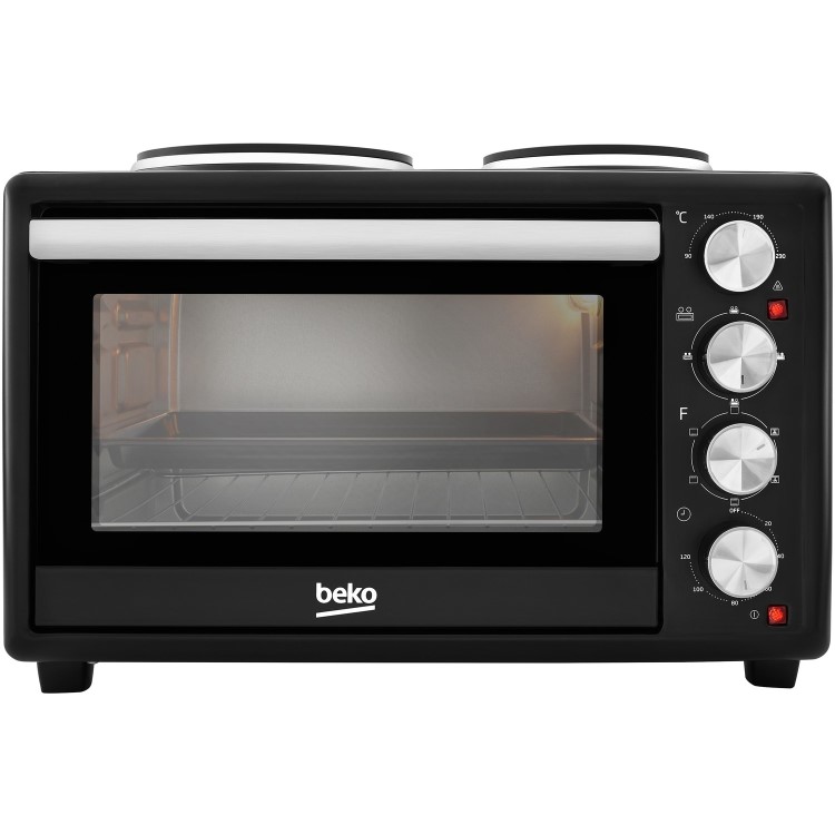 Beko MSH28B 28L Mini Oven with Twin Hobs - Black