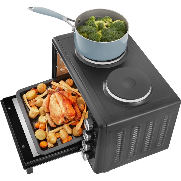 Beko MSH28B 28L Mini Oven with Twin Hobs - Black