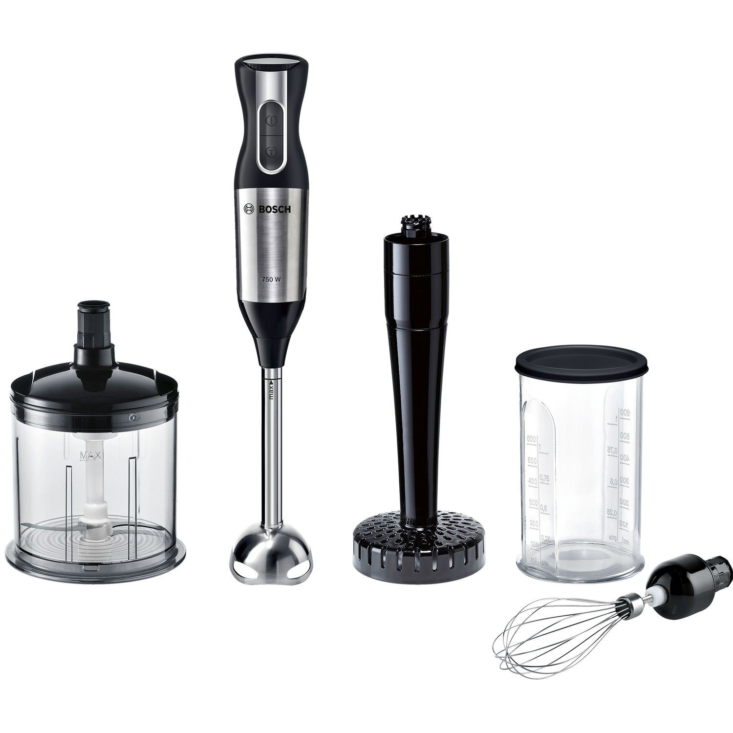 Bosch MSM6S55BGB ErgoMixx Style 750 W Hand Blender Stainless Steel