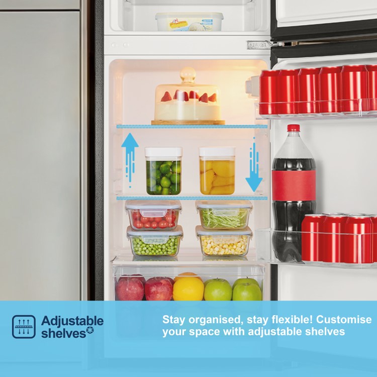 Fridgemaster 124 Litre 80/20 Top Mount Freestanding Fridge Freezer - Silver