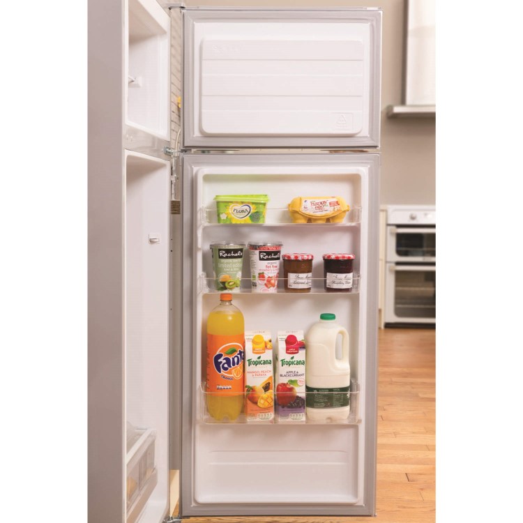 Hotpoint MT1A132 Ice Diamon 143x55cm Top Mount Freestanding Fridge Freezer Silver