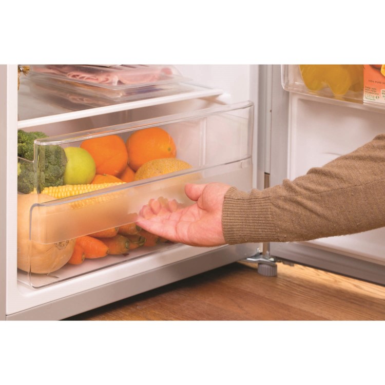 Hotpoint MT1A132 Ice Diamon 143x55cm Top Mount Freestanding Fridge Freezer Silver