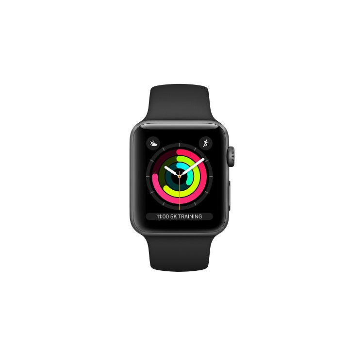 Apple Watch Series 3 GPS 38mm Space Grey Aluminium Case with Black Sport Band