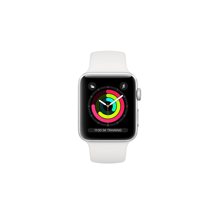 Apple Watch Series 3 GPS 42mm Silver Aluminium Case with White Sport Band
