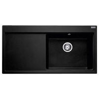 Franke MTG611LOX Mythos Single Bowl Left Hand Drainer Granite Sink in Onyx
