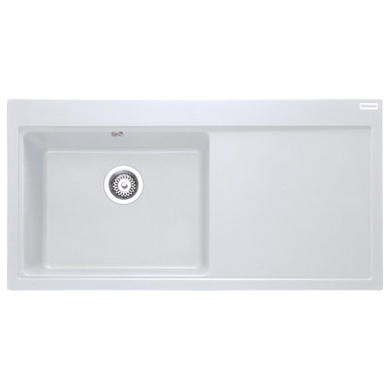 Franke MTG611LPWDP Mythos Single Bowl Sink and Tap Designer Pack in White