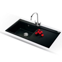 Franke MTG611ROXDP Mythos Single Bowl Sink and Tap Designer Pack in Onyx