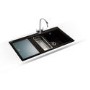 Franke MTG651-100LOXDP Mythos 1.5 Bowl Granite Sink And Tap Designer Pack in Onyx - LHD