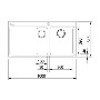 Franke MTG651-100LPW Mythos 1.5 Bowl Granite Sink with Left Hand Drainer in Polar White