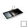 Franke MTG651-100LPWDP Mythos 1.5 Bowl Granite Sink And Tap Designer Pack in Polar White - LHD