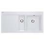 Franke MTG651-100LPW Mythos 1.5 Bowl Granite Sink with Left Hand Drainer in Polar White