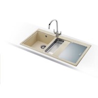 Franke MTG651-100RCFDP Mythos 1.5 Bowl Granite Sink And Tap Designer Pack in Coffee - RHD