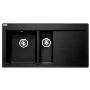 Franke MTG651-100ROX Mythos 1.5 Bowl Granite Sink with Right Hand Drainer in Onyx