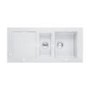 Franke MTG651GW Mythos 1.5 Bowl Granite Sink with Reversible Drainer in Polar White