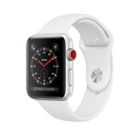 Apple Watch Series 3 GPS + Cellular 38mm Silver Aluminium Case with White Sport Band