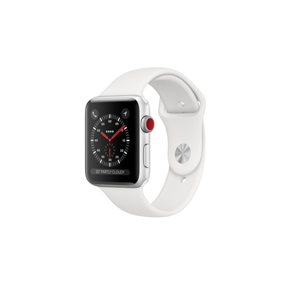 Apple Watch Series 3 GPS + Cellular 38mm Silver Aluminium Case with