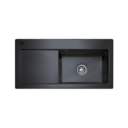 Franke MTK611LBKDP Mythos Ceramic Sink and Tap Designer Pack in Black - LHD