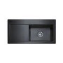 Franke MTK611LBKDP Mythos Ceramic Sink and Tap Designer Pack in Black - LHD
