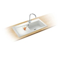 Franke MTK611LWDP Mythos Ceramic Sink and Tap Designer Pack in White - LHD