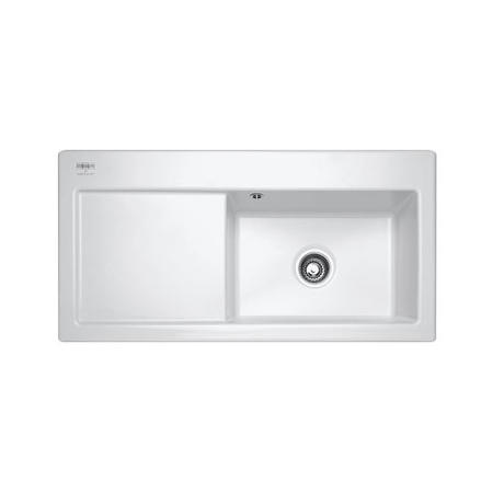 Franke MTK611LWDP Mythos Ceramic Sink and Tap Designer Pack in White - LHD