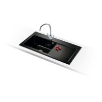 Franke MTK611RBKDP Mythos Ceramic Sink and Tap Designer Pack in Black - RHD