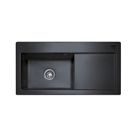 Franke MTK611RBKDP Mythos Ceramic Sink and Tap Designer Pack in Black - RHD