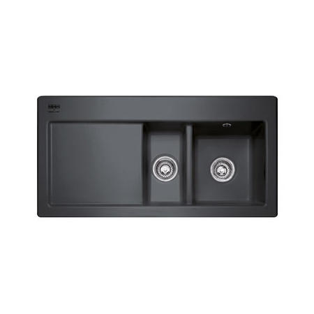 Franke MTK651RBKDP Mythos Ceramic Sink and Tap Designer Pack in Black - RHD