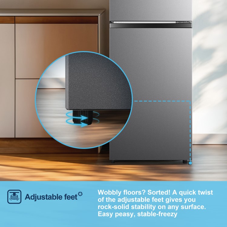 Fridgemaster 124 Litre 80/20 Top Mount Freestanding Fridge Freezer - Silver