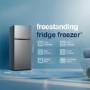 Fridgemaster 124 Litre 80/20 Top Mount Freestanding Fridge Freezer - Silver