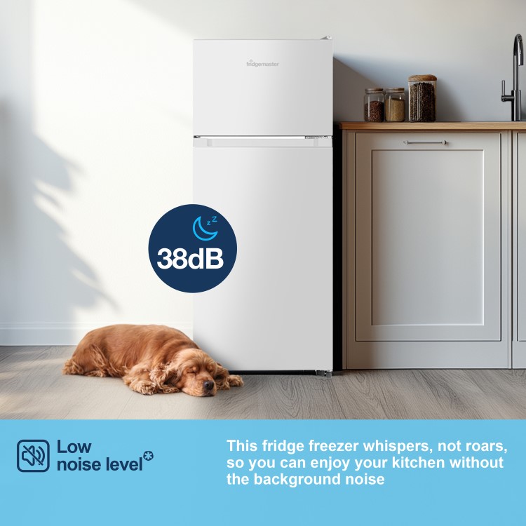 Fridgemaster 124 Litre 80/20 Top Mount Freestanding Fridge Freezer -  White