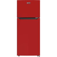 GRADE A1 - Fridgemaster MTM48120R 118x55cm A-Plus Rated Top Mount Fridge Freezer - Red