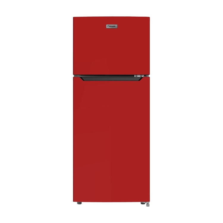 GRADE A1 - Fridgemaster MTM48120R 118x55cm A-Plus Rated Top Mount Fridge Freezer - Red