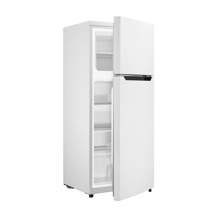 GRADE A1 - Fridgemaster MTM48120R 118x55cm A-Plus Rated Top Mount Fridge Freezer - Red
