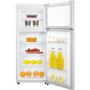 GRADE A1 - Fridgemaster MTM48120R 118x55cm A-Plus Rated Top Mount Fridge Freezer - Red