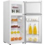 GRADE A1 - Fridgemaster MTM48120R 118x55cm A-Plus Rated Top Mount Fridge Freezer - Red
