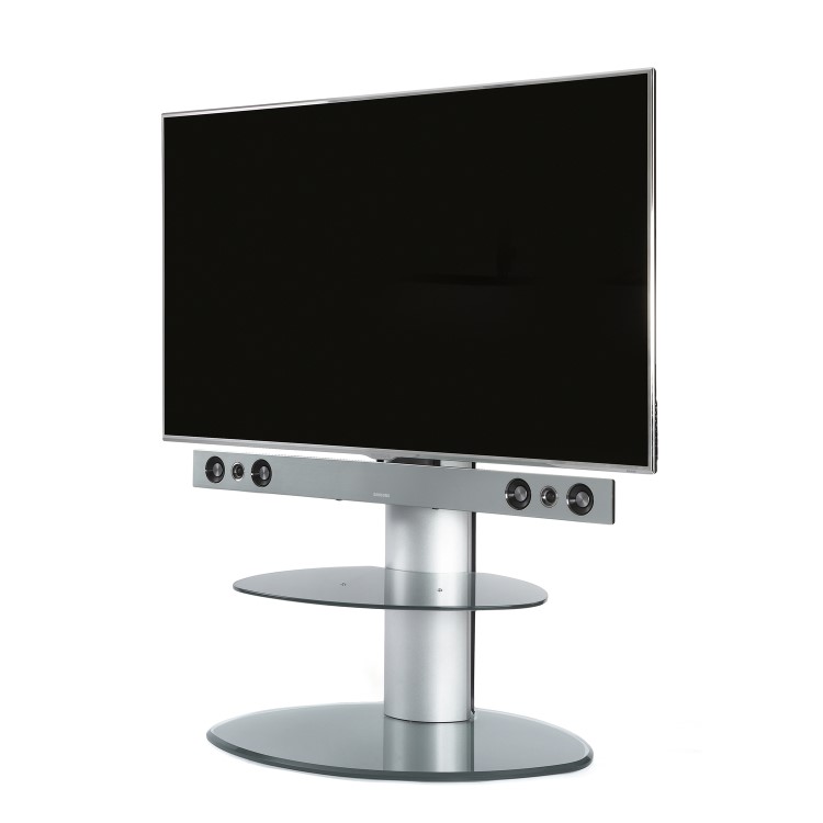 Off The Wall Motion TV Stand for up to 55" TVs - Silver