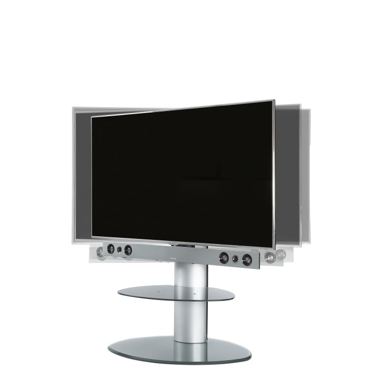 Off The Wall Motion TV Stand for up to 55" TVs - Silver