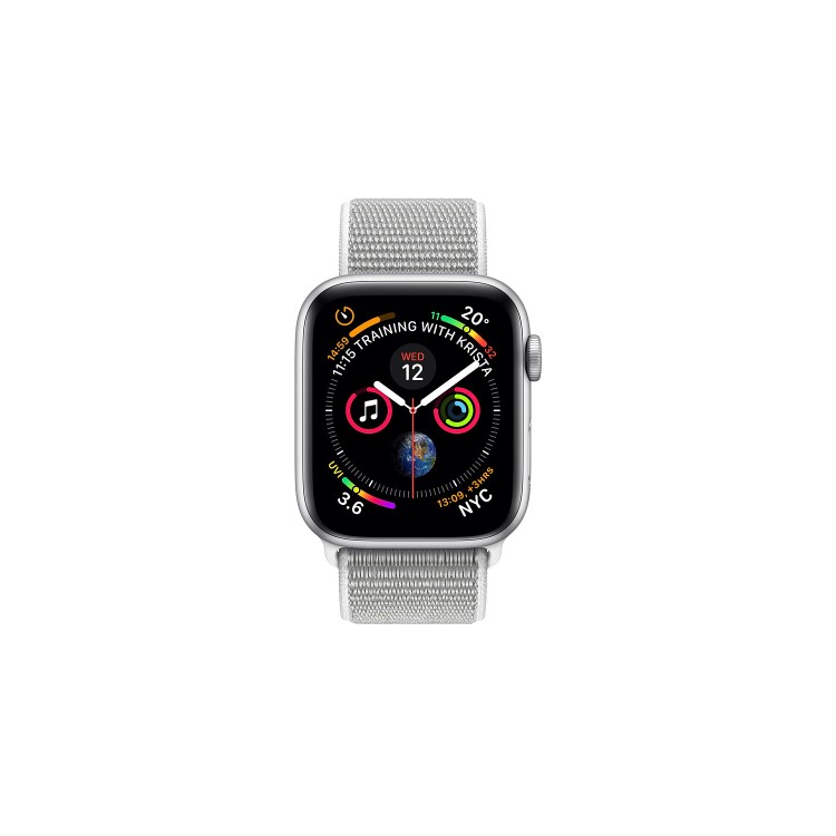Apple Watch Series 4 GPS + Cellular 40mm Silver Aluminium Case with Seashell Sport Loop