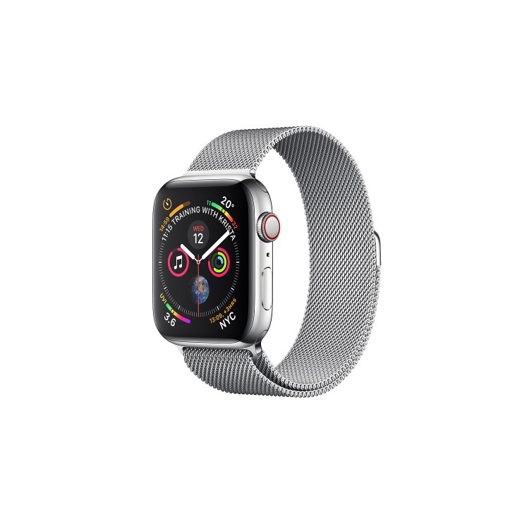 Apple Watch Series 4 GPS + Cellular 40mm Stainless Steel Case with Milanese Loop