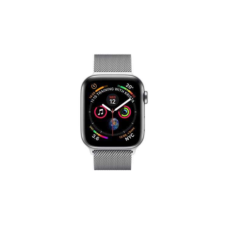 Apple Watch Series 4 GPS + Cellular 40mm Stainless Steel Case with Milanese Loop