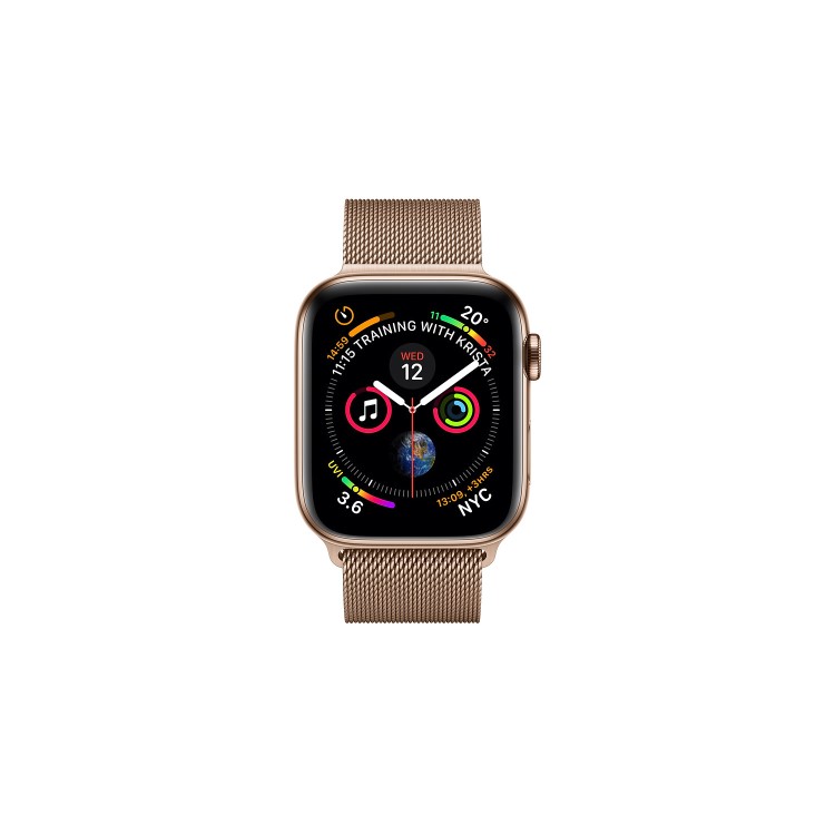 Apple Watch Series 4 GPS + Cellular 40mm Gold Stainless Steel Case with Gold Milanese Loop