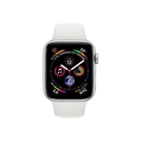 Apple Watch Series 4 GPS + Cellular 44mm Silver Aluminium Case with White Sport Band