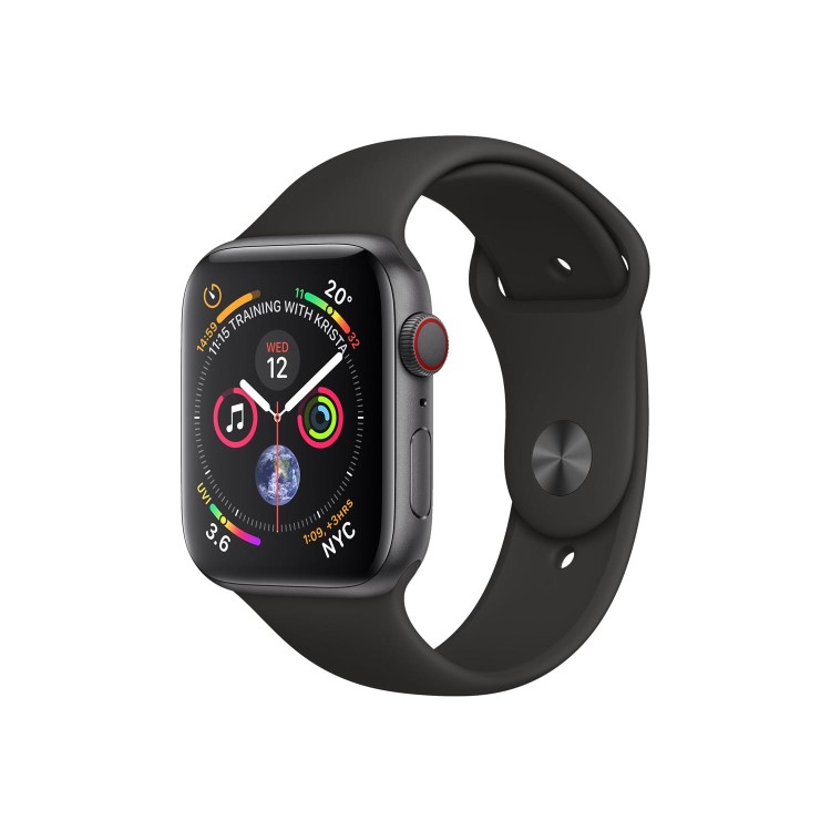 Apple Watch Series 4 GPS + Cellular 44mm Space Grey Aluminium Case with Black Sport Band