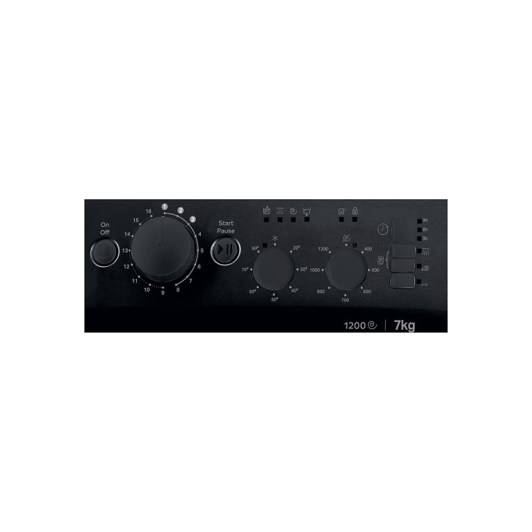 Indesit MyTime 7kg 1200rpm Washing Machine - Black