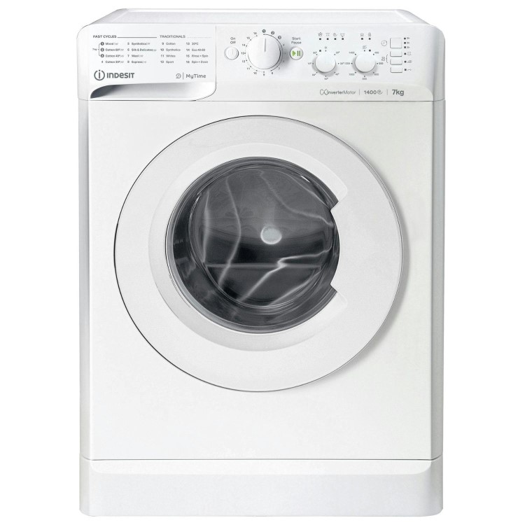 Refurbished Indesit MyTime MTWC71485WUK Freestanding 7KG 1400 Spin Washing Machine White