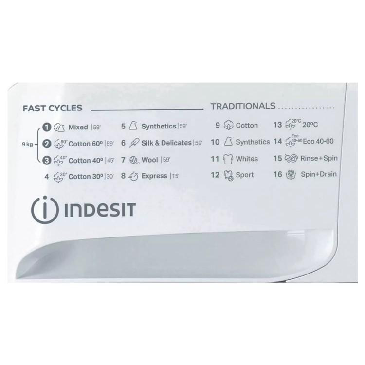 Indesit MyTime 9kg 1200rpm Washing Machine - White