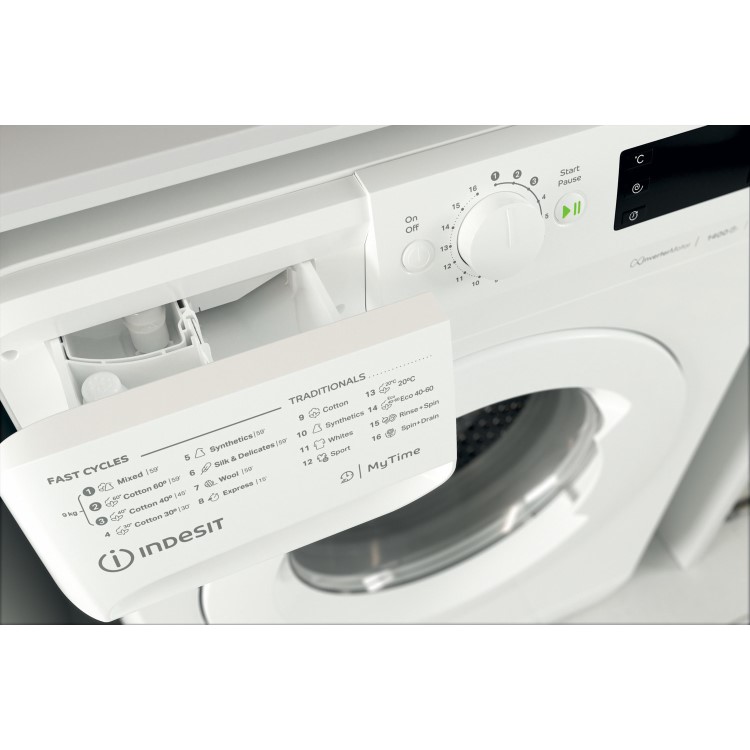 GRADE A1 - Indesit 9kg 1400rpm Freestanding Washing Machine - White