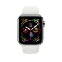 Apple Watch Series 4 GPS + Cellular 44mm Stainless Steel Case with White Sport Band