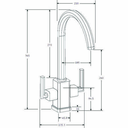Franke MTXSS Mythos MTX Single Flow Tap in SilkSteel