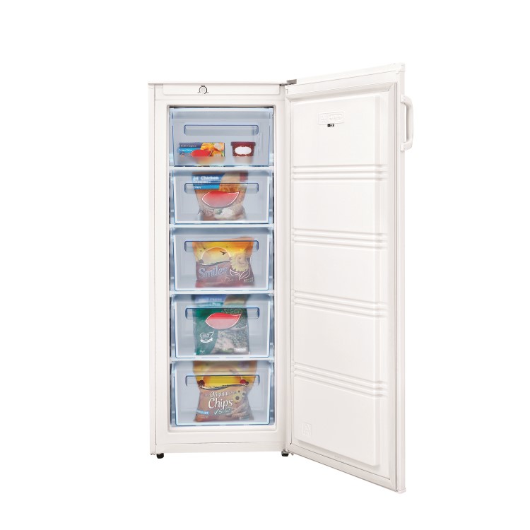 Fridgemaster MTZ55160 55cm Wide Freestanding Upright Freezer - White